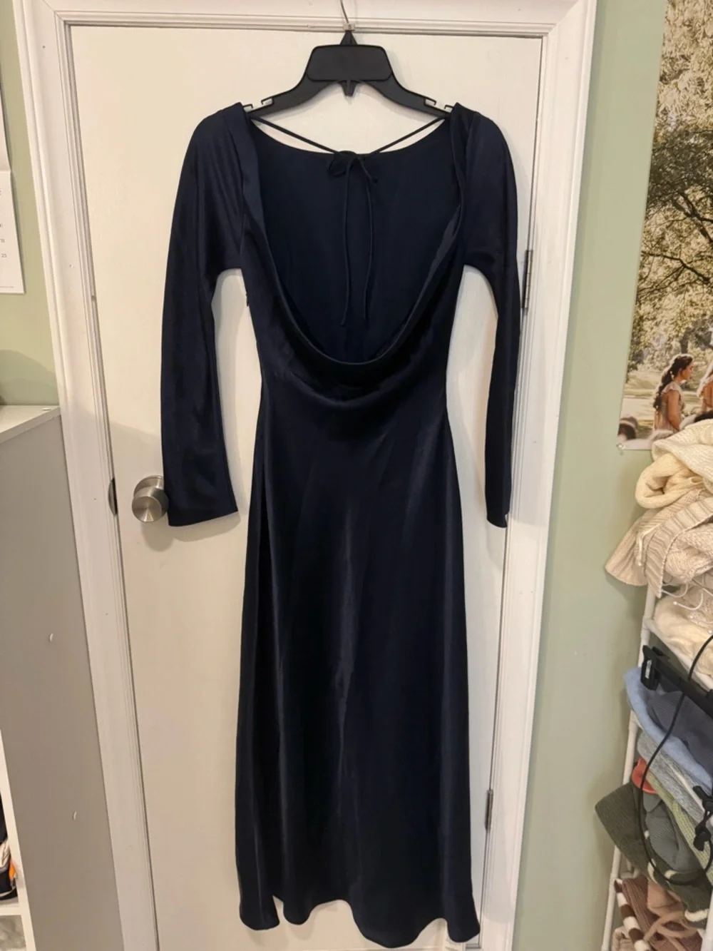 NWT A&F Women's Long-Sleeve Cowl Back Maxi Dress